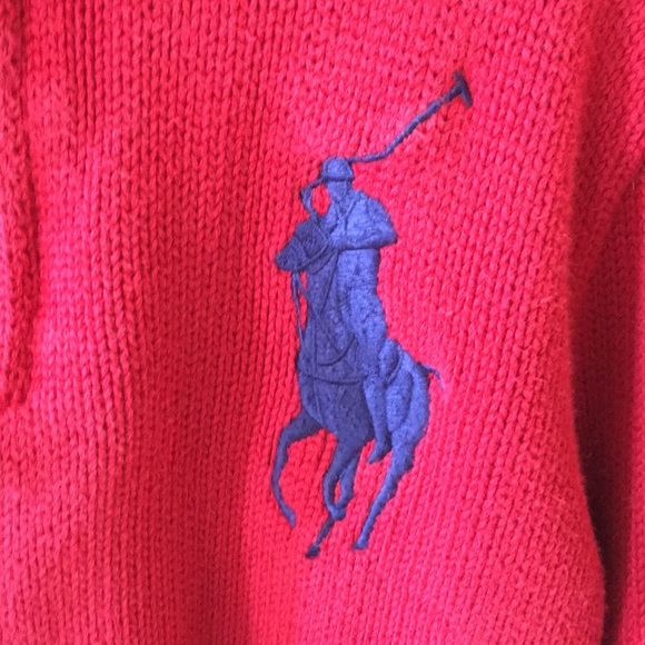 Polo By Ralph Lauren, Red Sweater. Boys Medium. - Picture 4 of 6